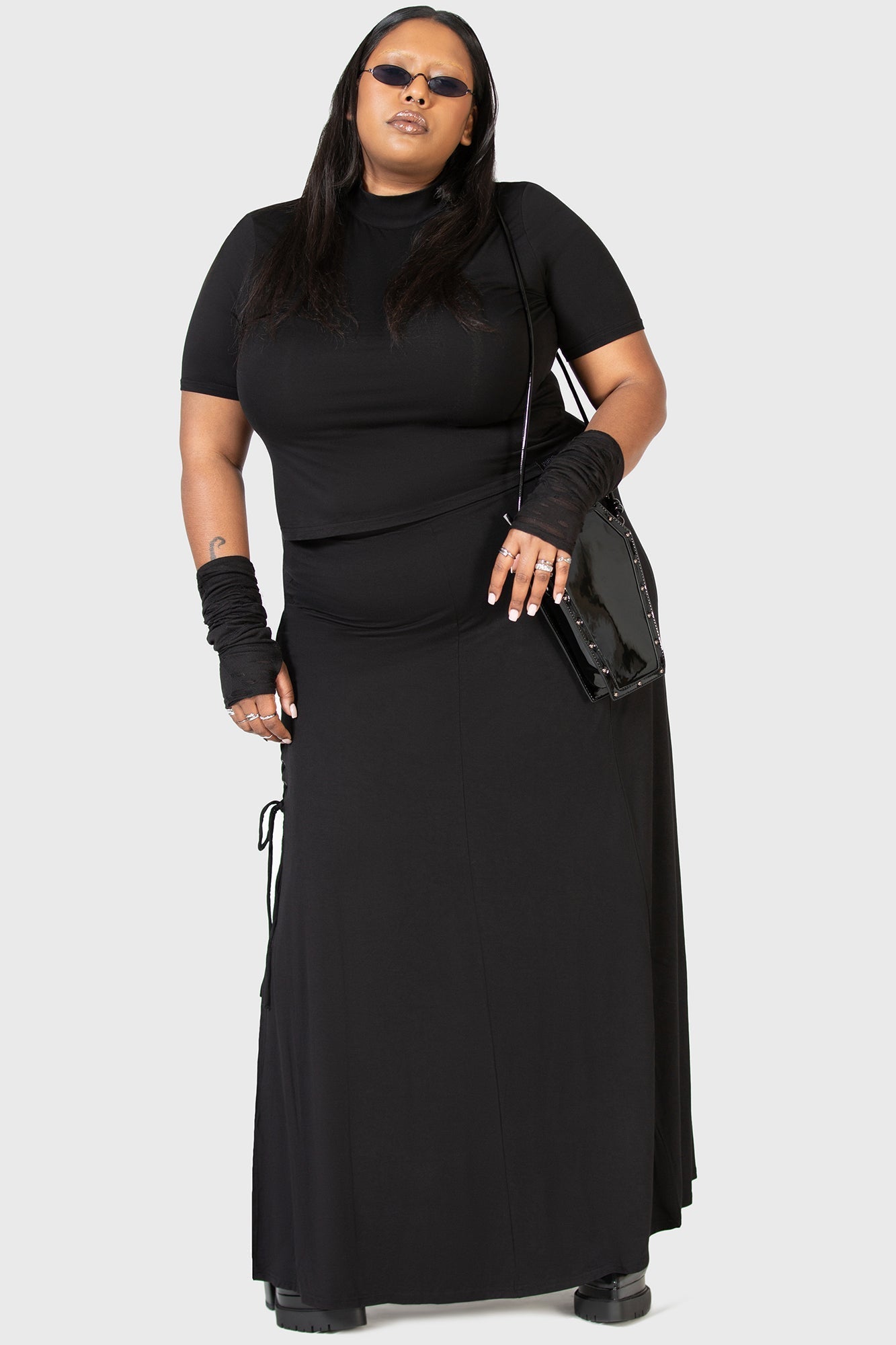 Secretly Weep Maxi Skirt Killstar