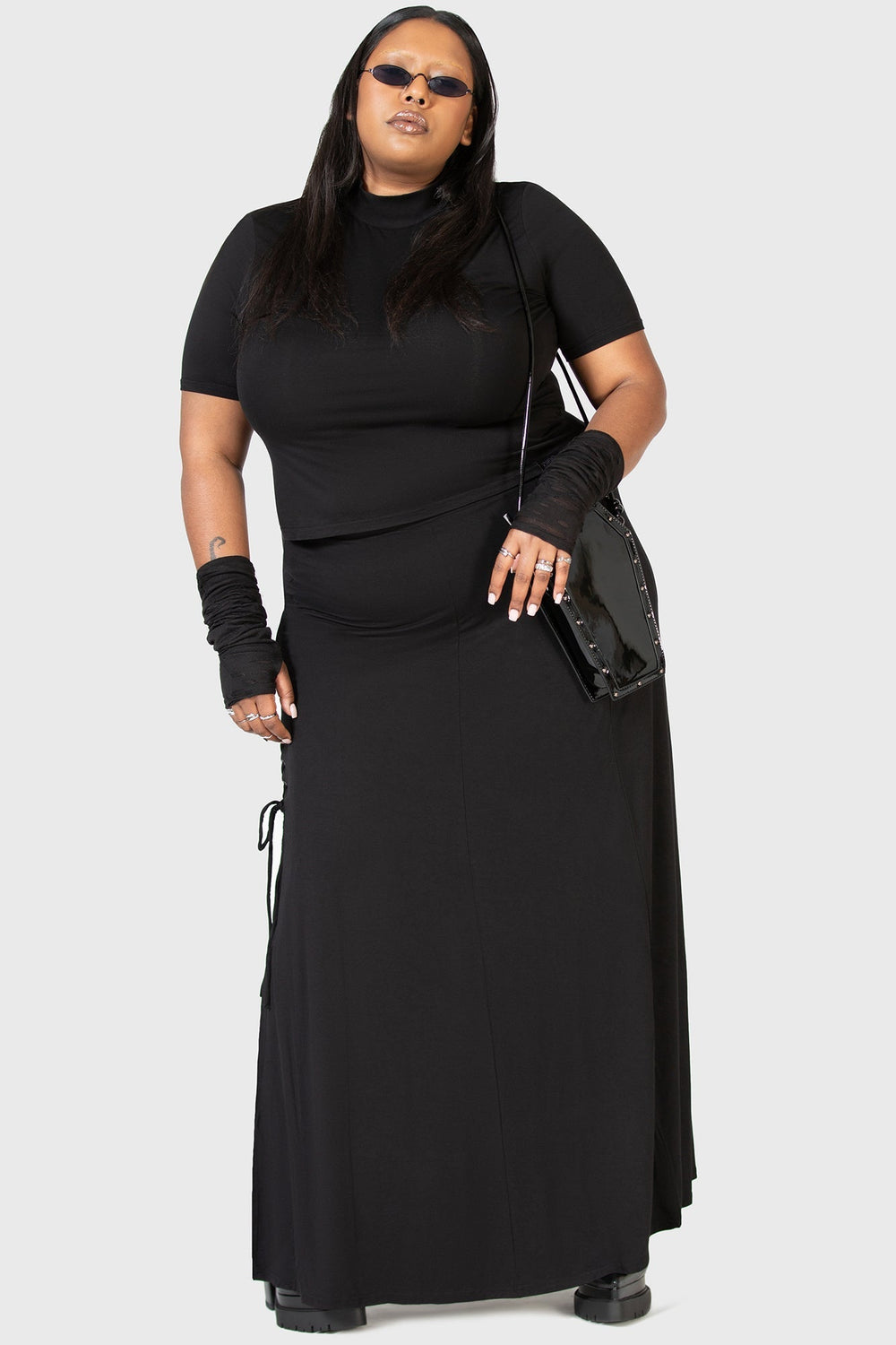 Secretly Weep Maxi Skirt Killstar