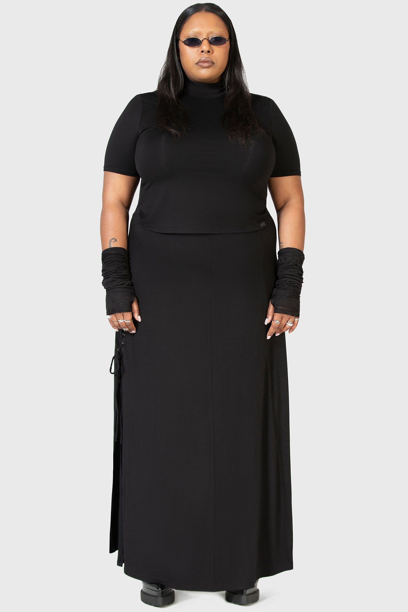 Secretly Weep Maxi Skirt Killstar