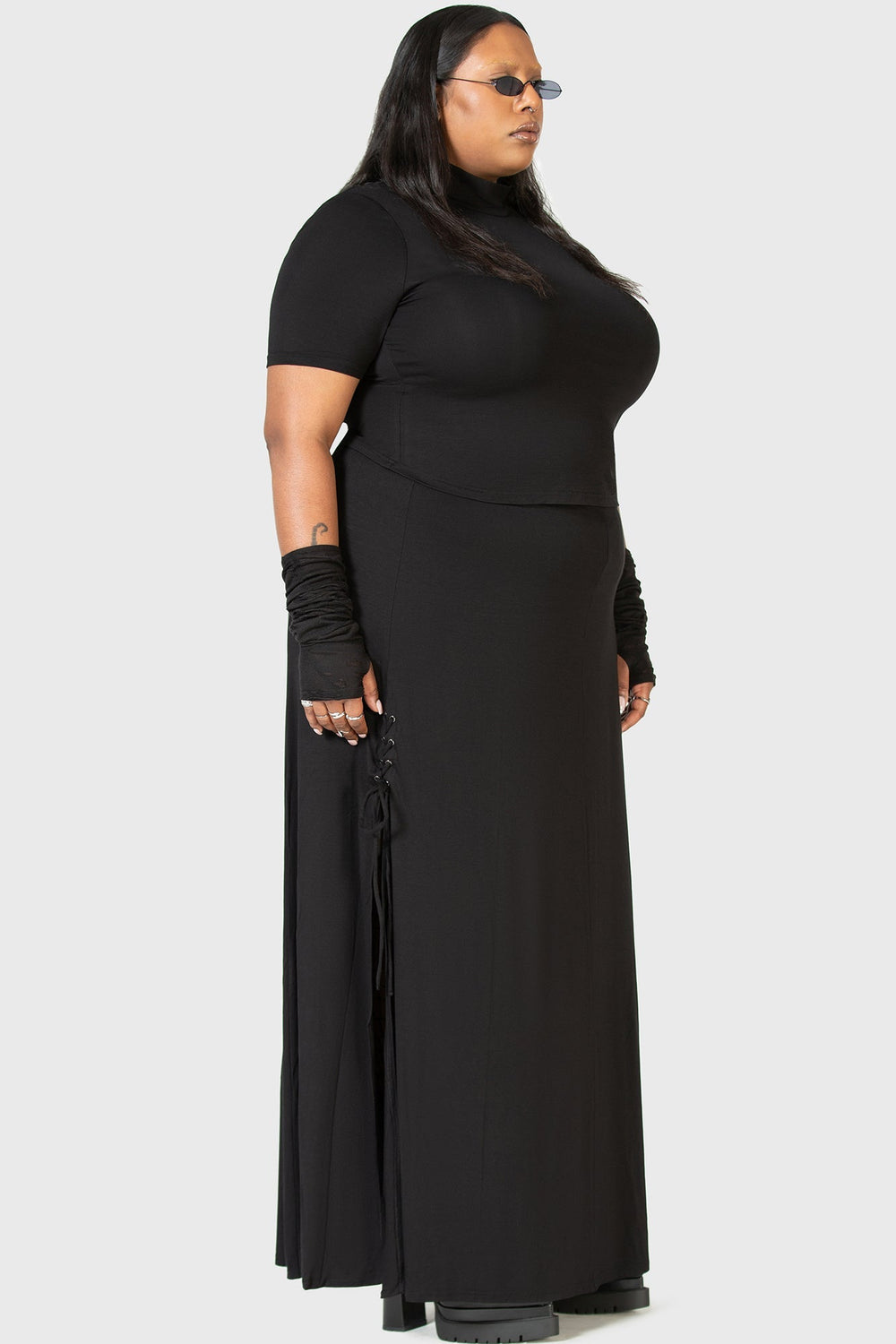 Secretly Weep Maxi Skirt Killstar