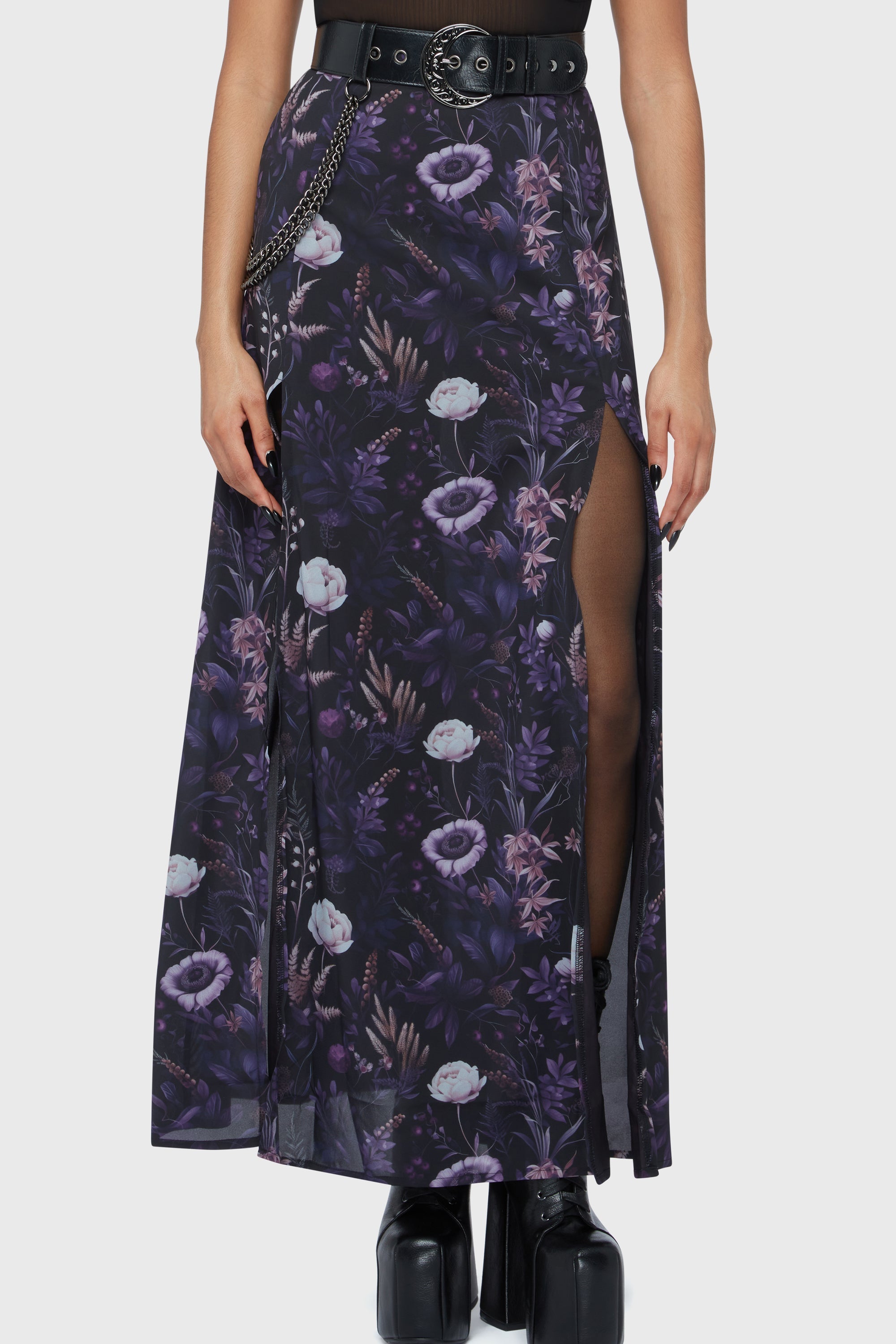 Dusk's Garden Maxi Skirt Killstar