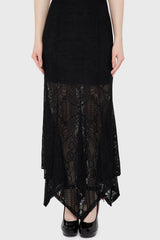 Belladonna Lace Maxi Skirt [Black] Killstar