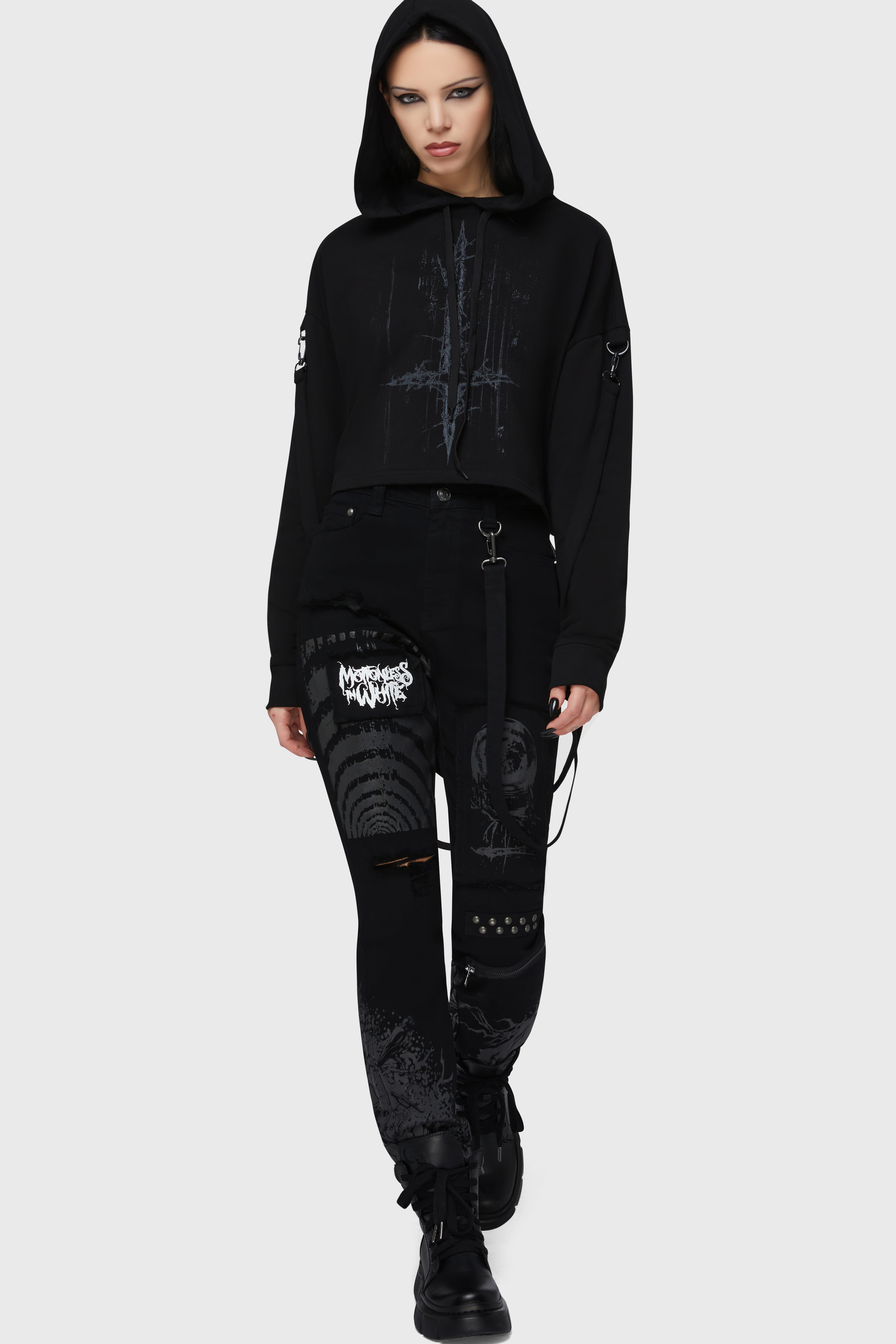 Final Dictvm Crop Hoodie Killstar