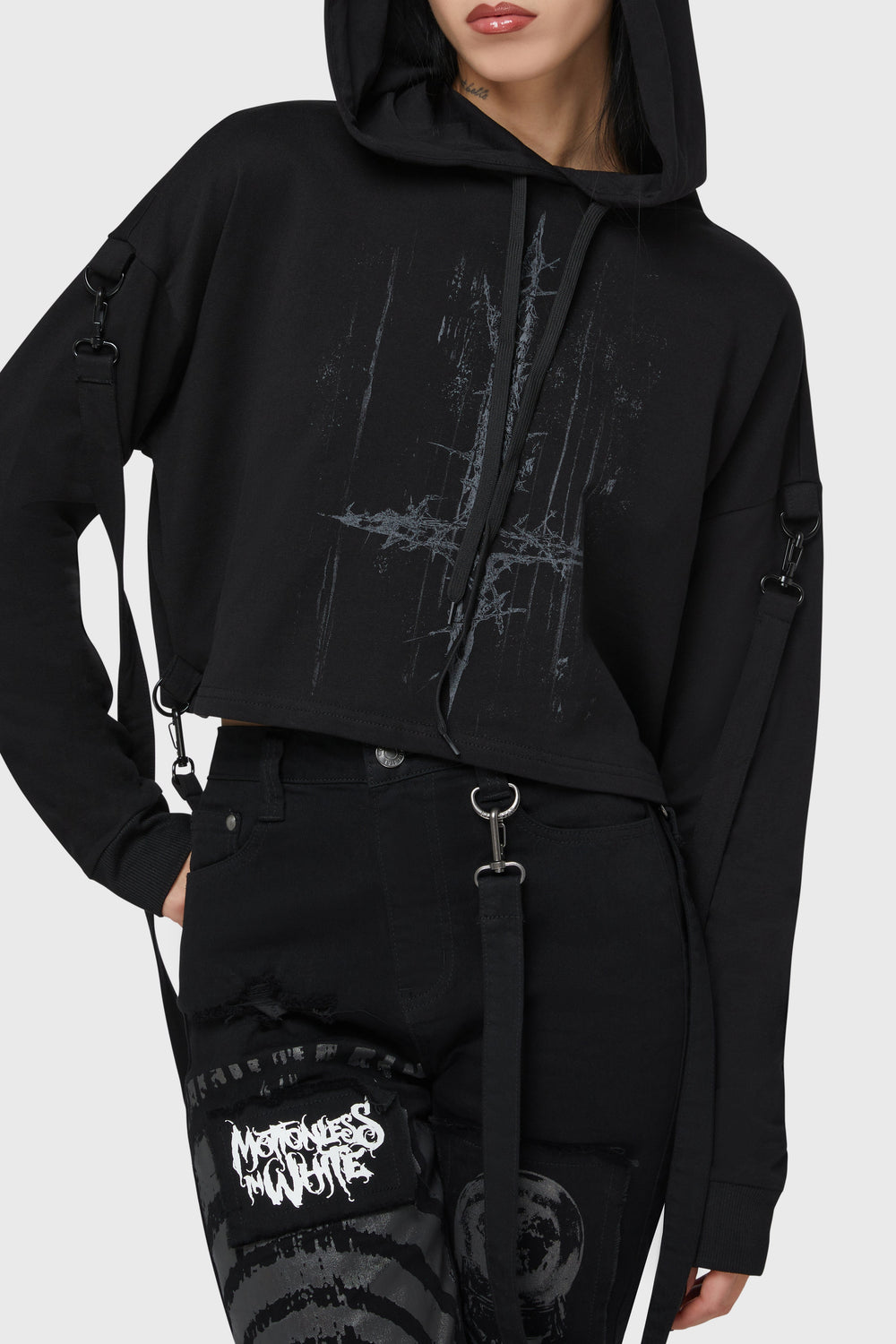 Final Dictvm Crop Hoodie Killstar