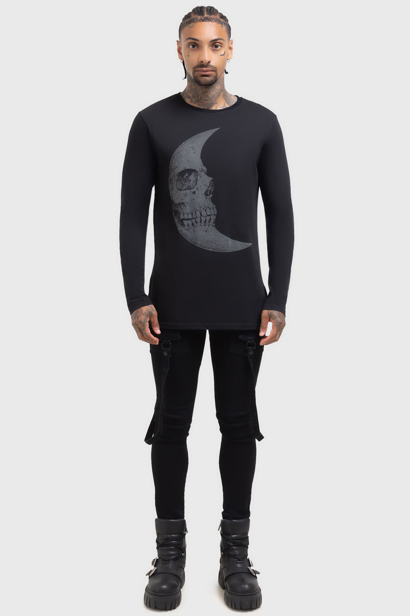 Lunar Crescent Long Sleeve Top Killstar