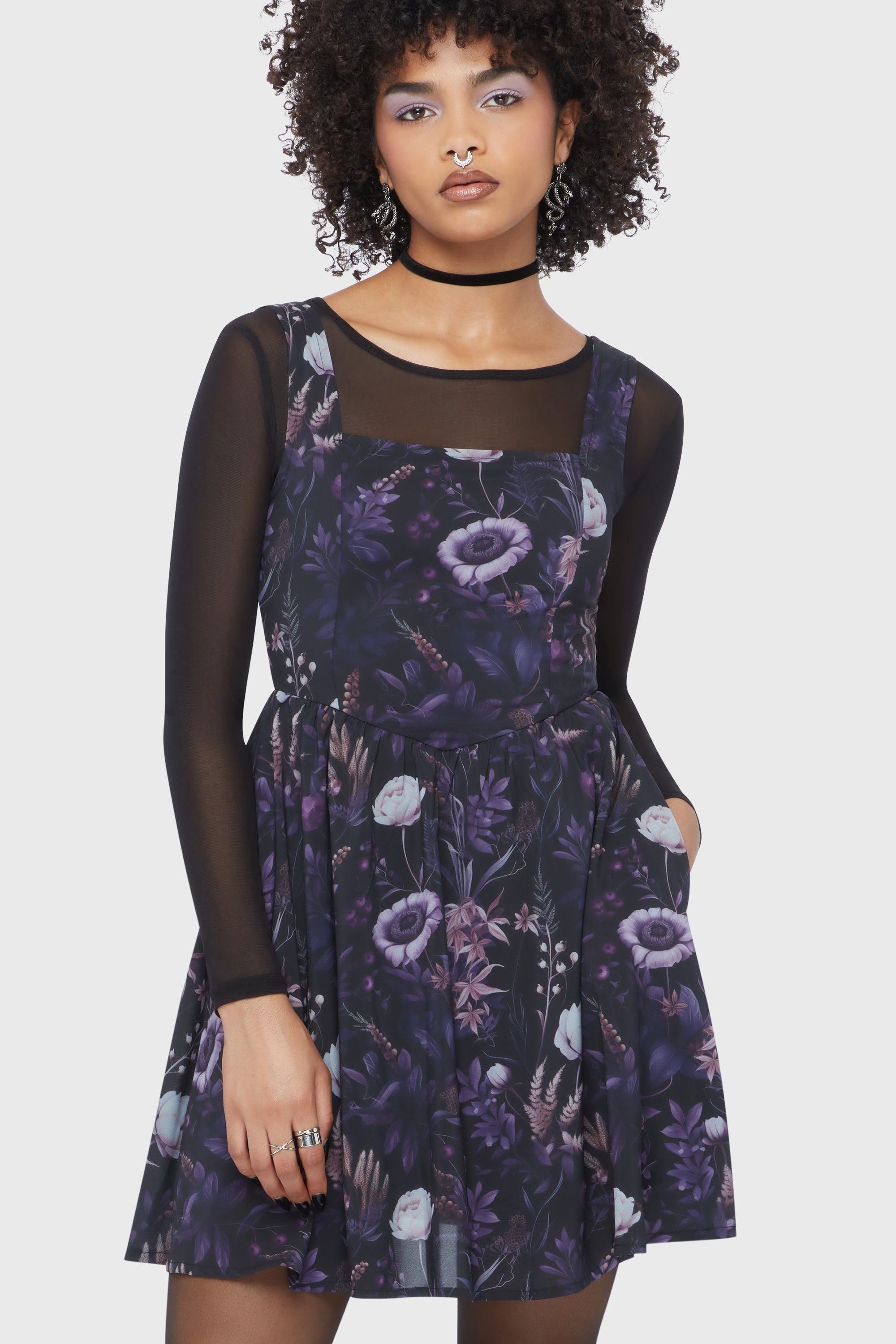 Dusk's Garden Mini Dress Killstar