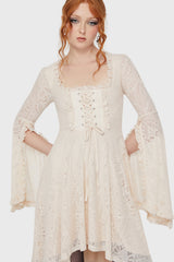Killing Kisses Lace Maiden Dress [Ivory] Killstar