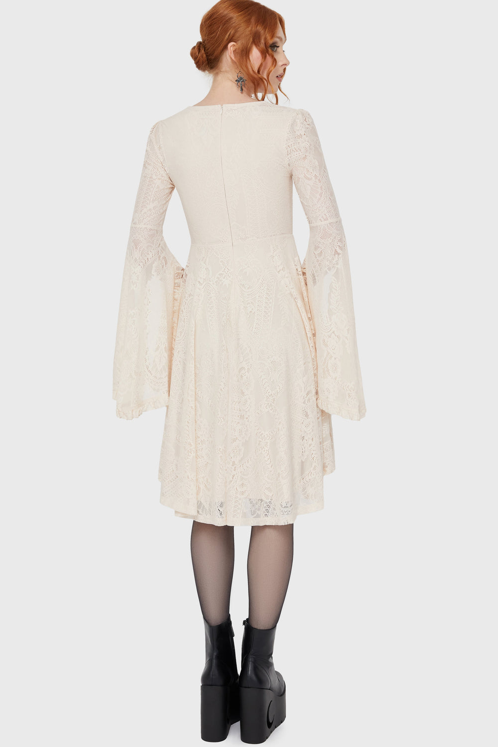 Killing Kisses Lace Maiden Dress [Ivory] Killstar