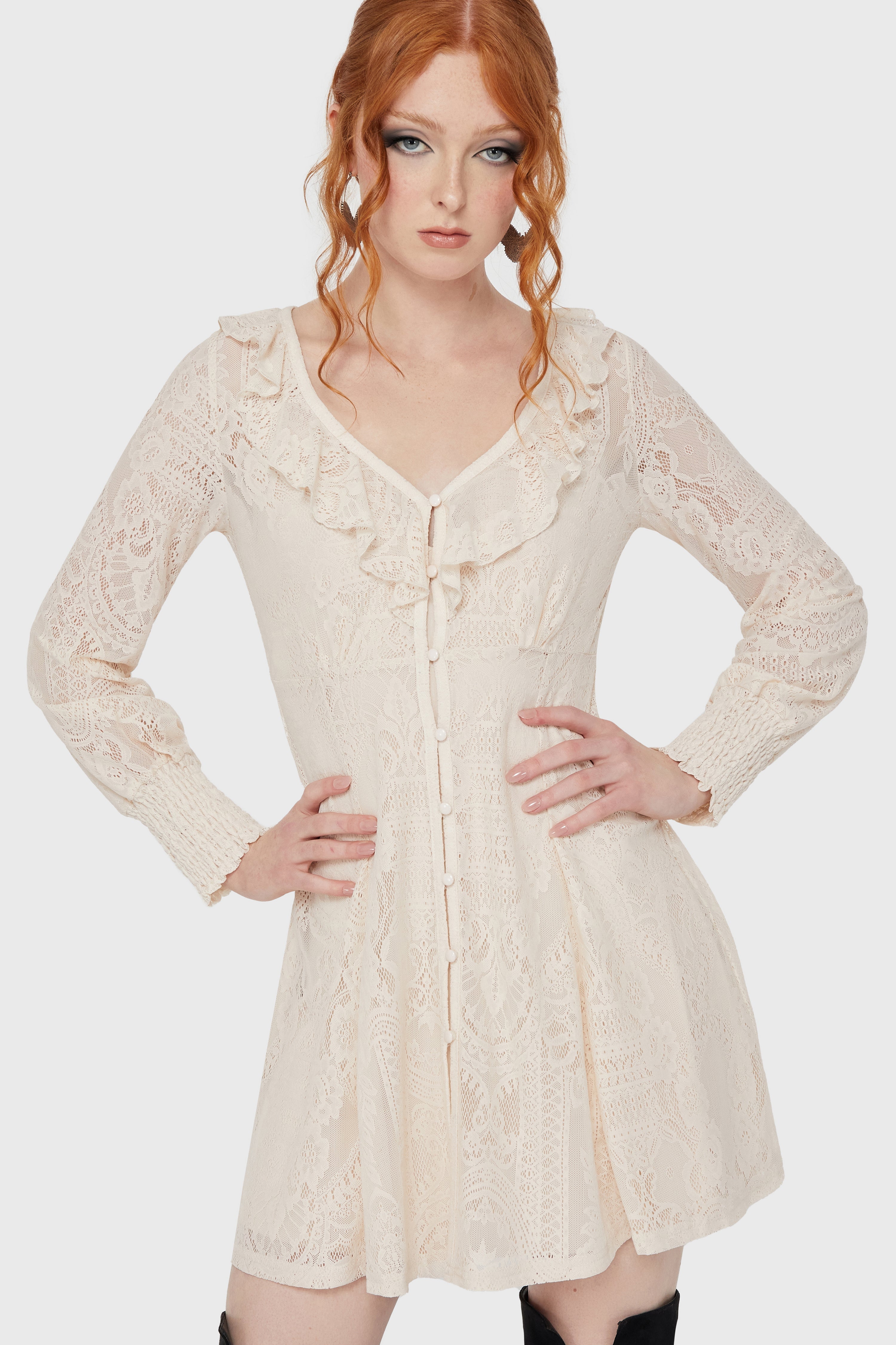 Cybele Lace Dress [Ivory] Killstar