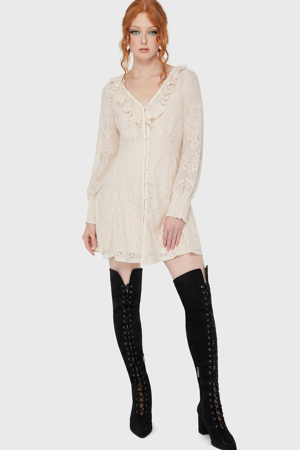 Cybele Lace Dress [Ivory] Killstar
