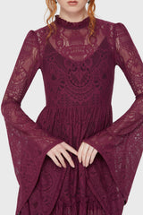 Hecate Lace Maxi Dress [Plum] Killstar