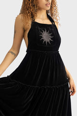 Ascended Maxi Pinafore Dress Killstar
