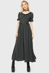 Jocasta Maxi Dress Short Sleeve [GREEN] Killstar