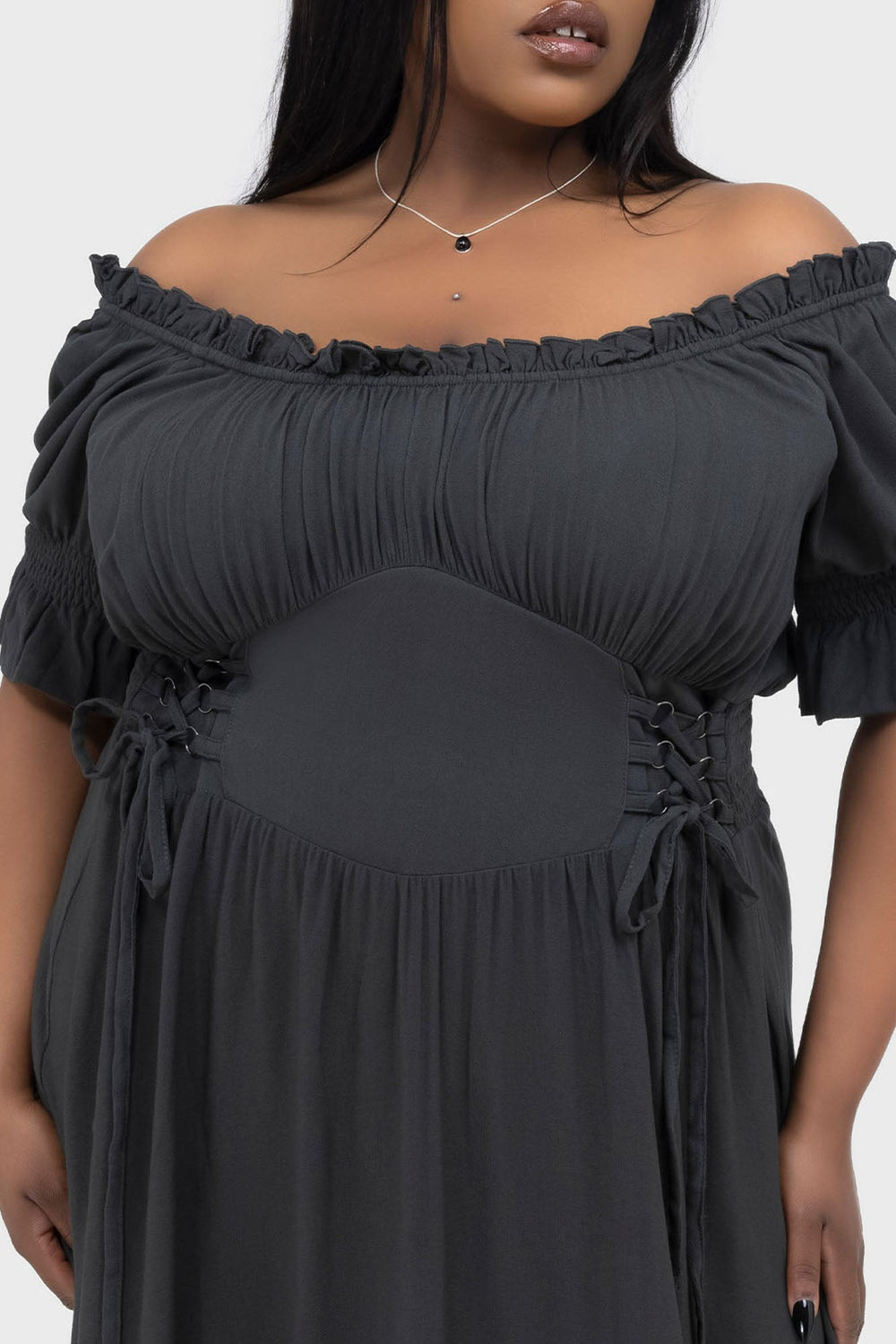 Jocasta Maxi Dress Short Sleeve [GREEN] Killstar