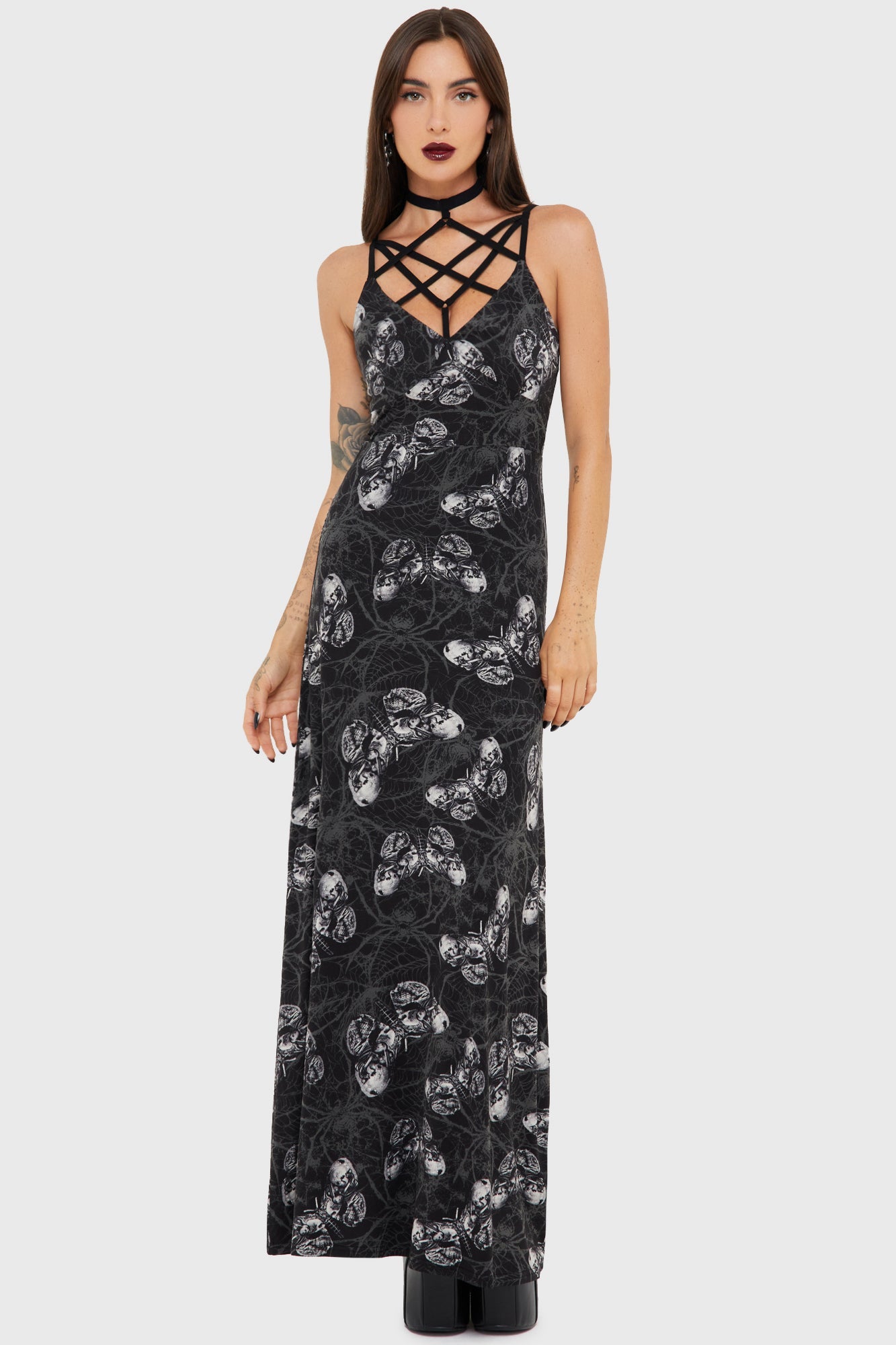Spidrasica's Web Maxi Dress Killstar