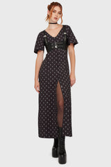 Boneyard Club Short Sleeve Maxi Dress Killstar