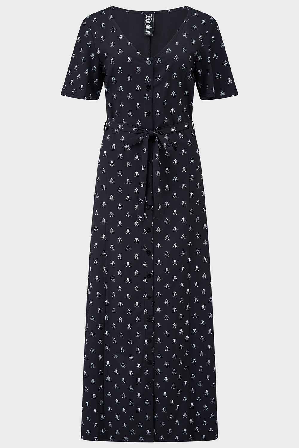Boneyard Club Short Sleeve Maxi Dress Killstar