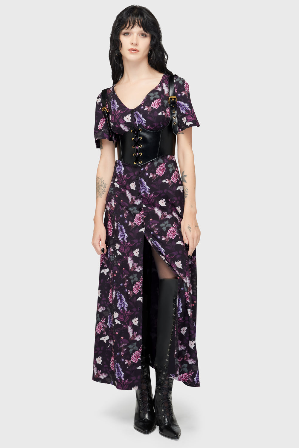 Willow Wisp Short Sleeve Maxi Dress Killstar
