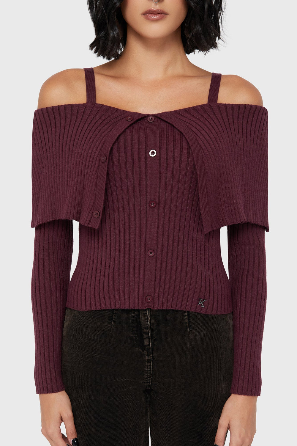 Dusk Empress Knit Top [Purple] Killstar