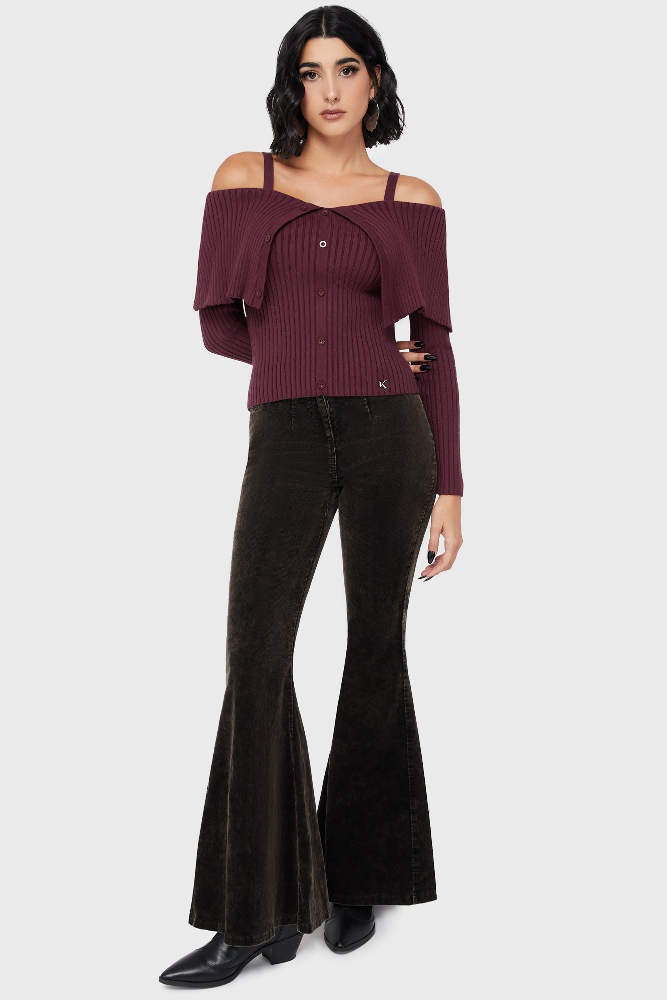 Dusk Empress Knit Top [Purple] Killstar