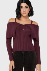 Dusk Empress Knit Top [Purple] Killstar