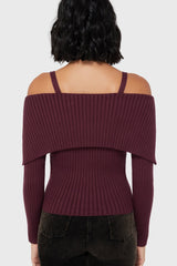 Dusk Empress Knit Top [Purple] Killstar