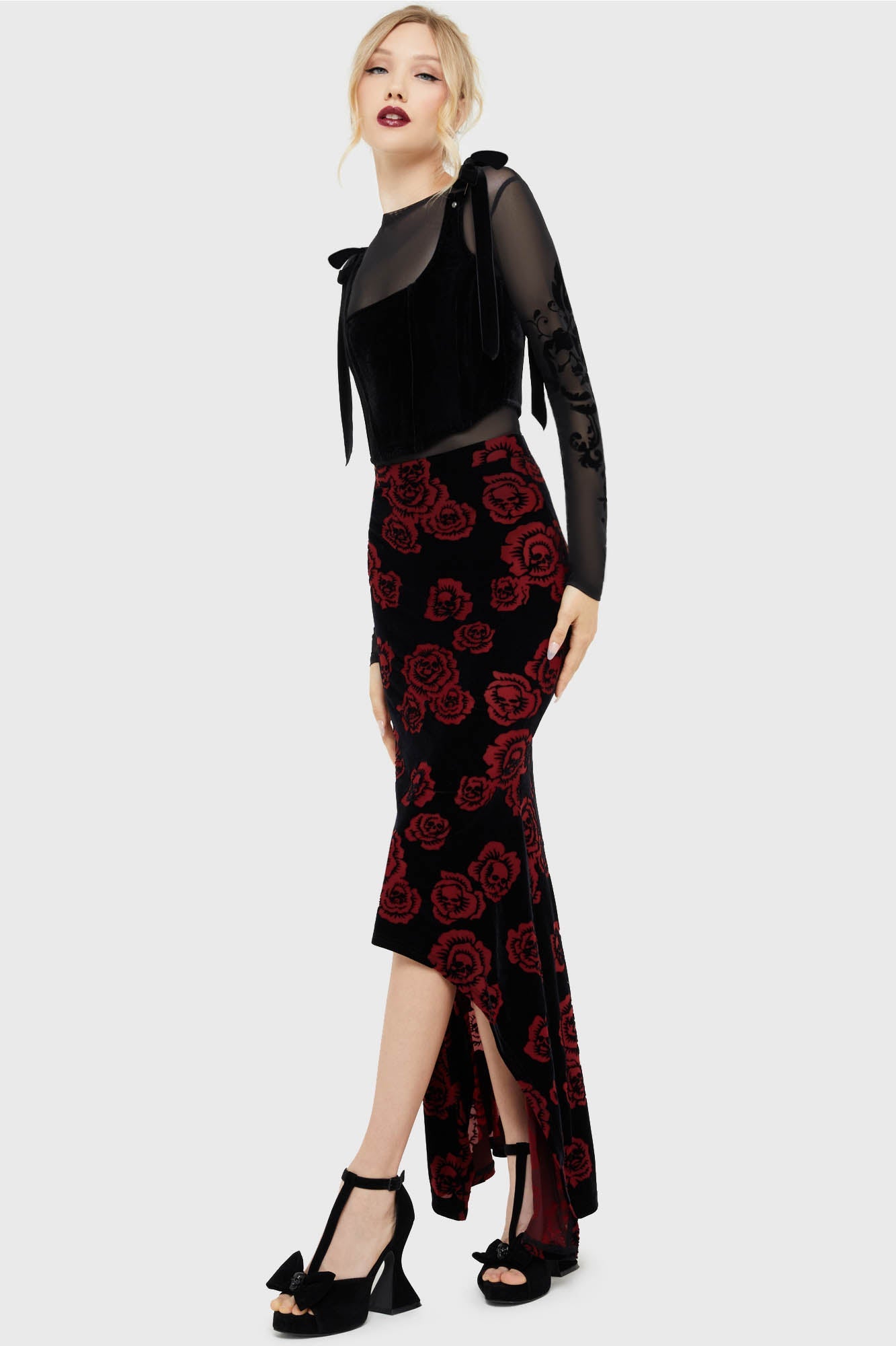 Pandora's Rose Maxi Skirt Killstar