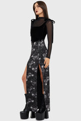Spidrasica's Web Maxi Skirt Killstar