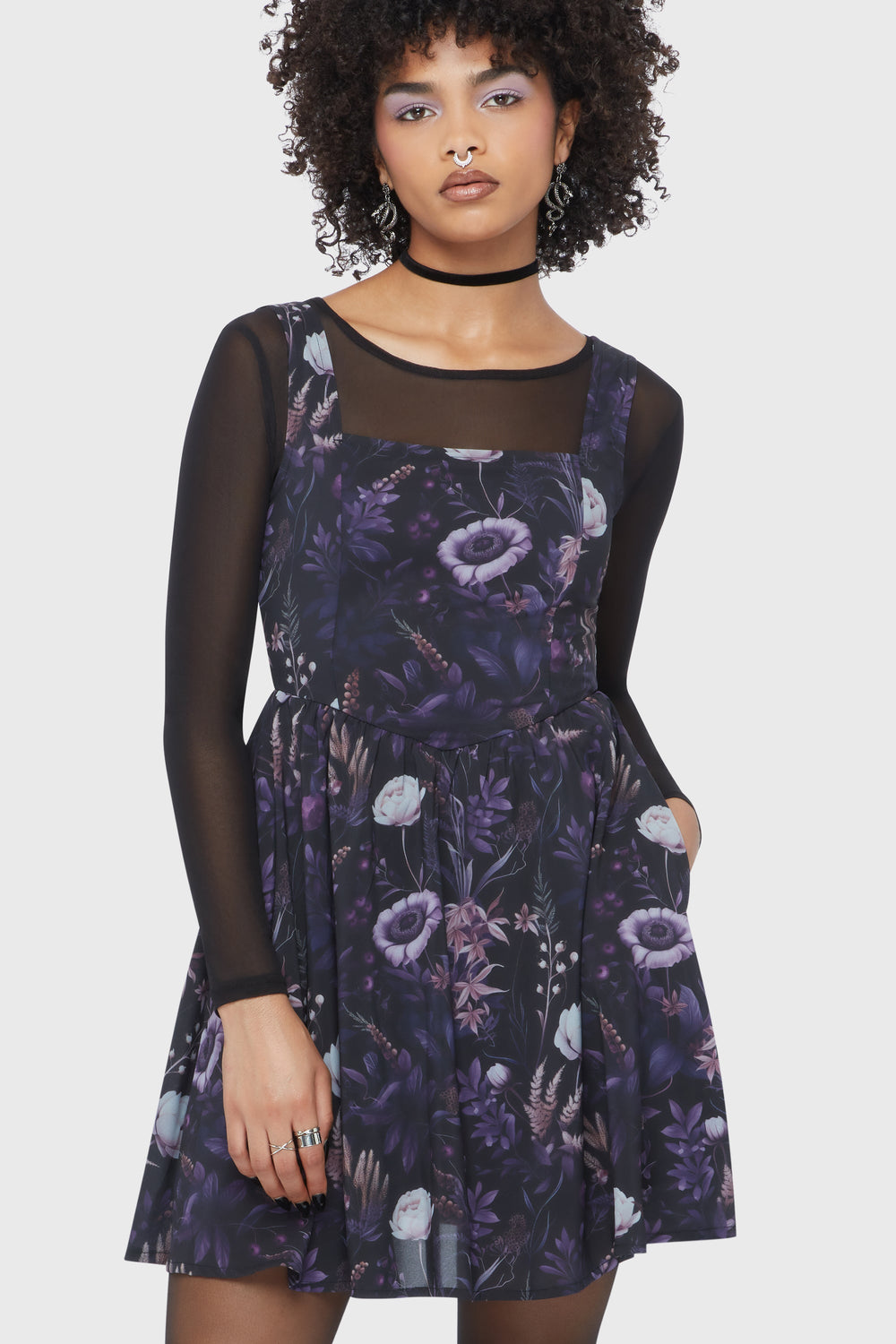 Dusk's Garden Mini Dress Killstar