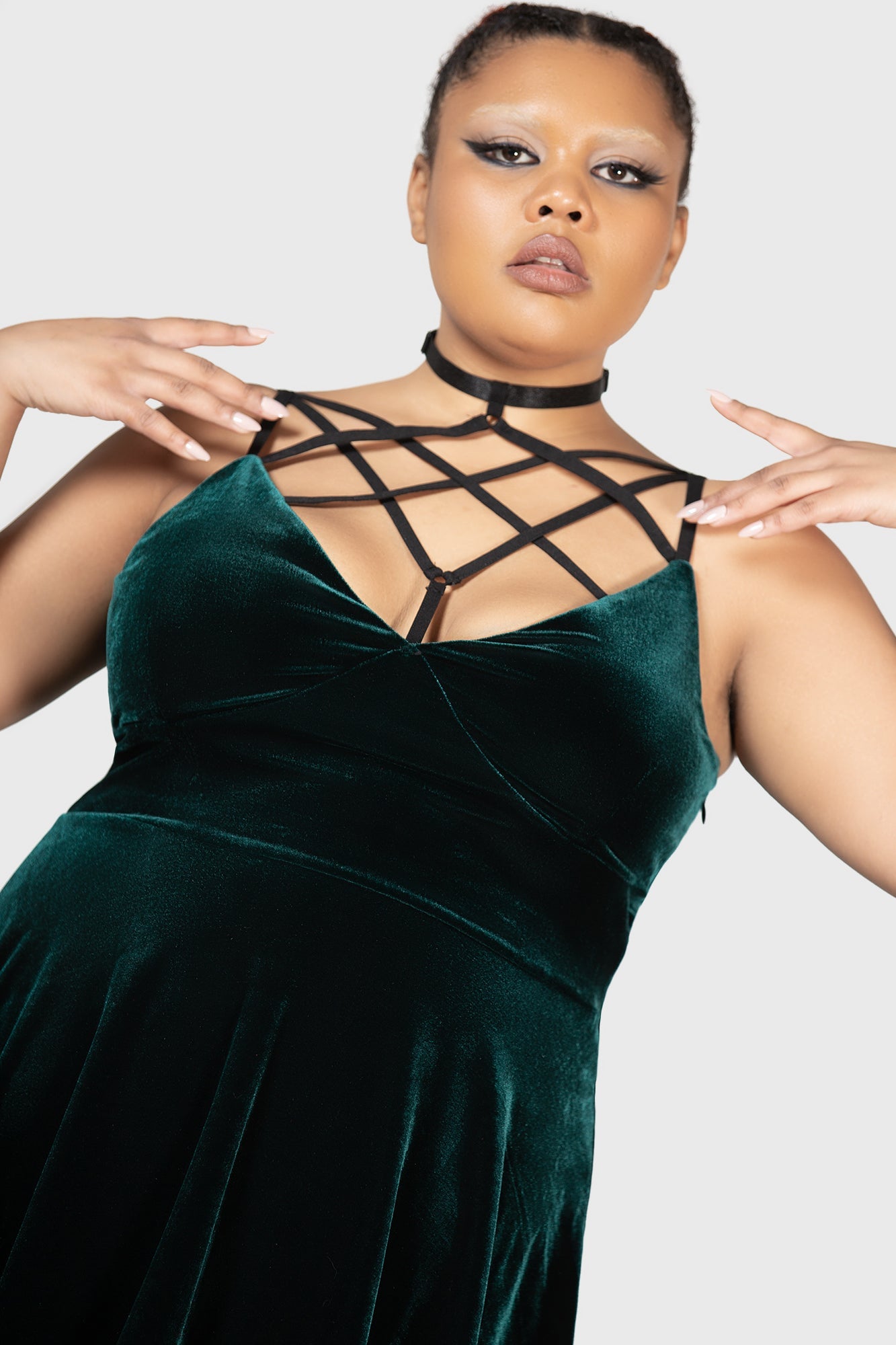 Magica Skater Dress [EMERALD] [PLUS] Killstar