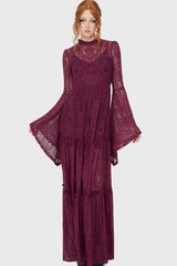 Hecate Lace Maxi Dress [Plum] Killstar