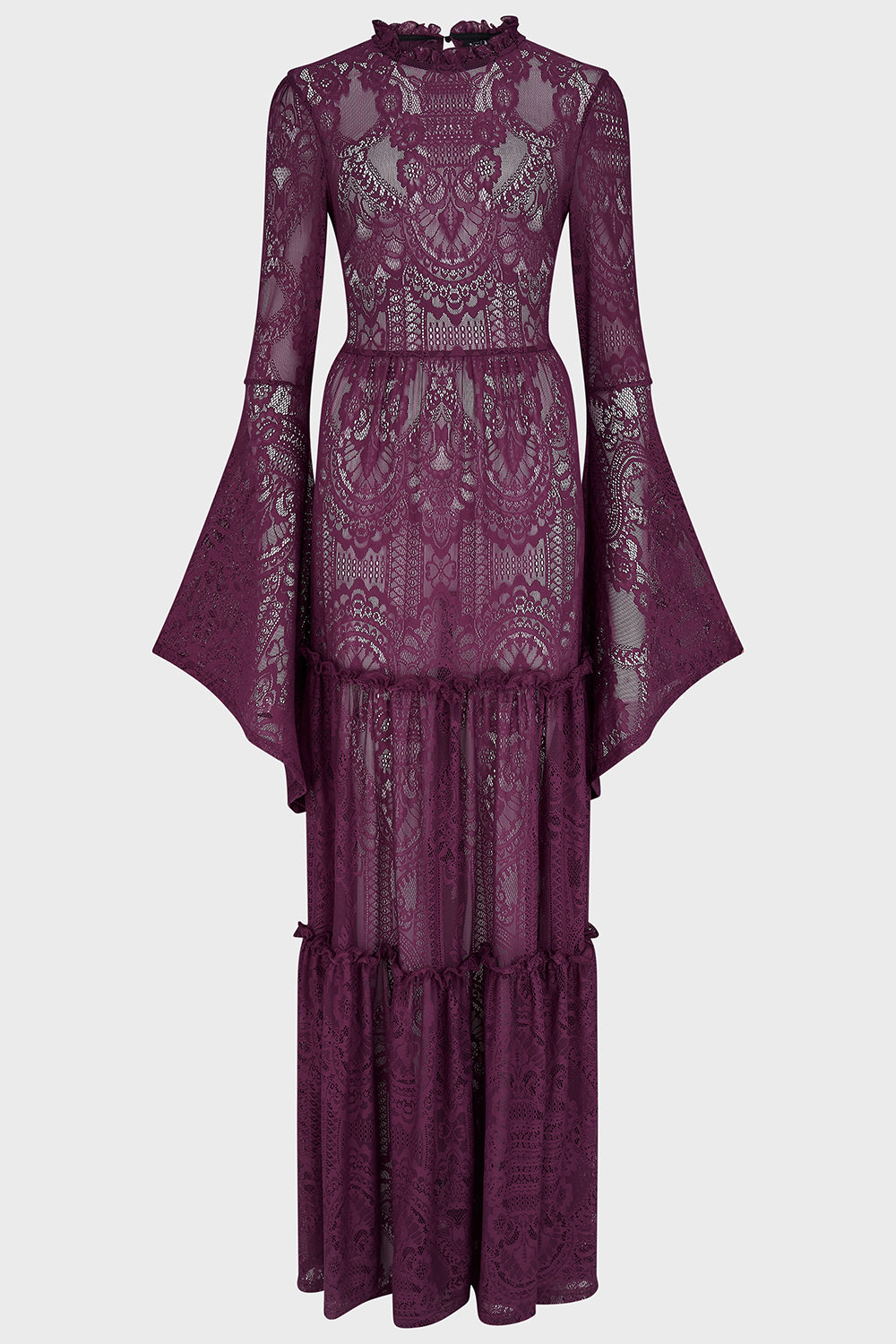 Hecate Lace Maxi Dress [Plum] Killstar