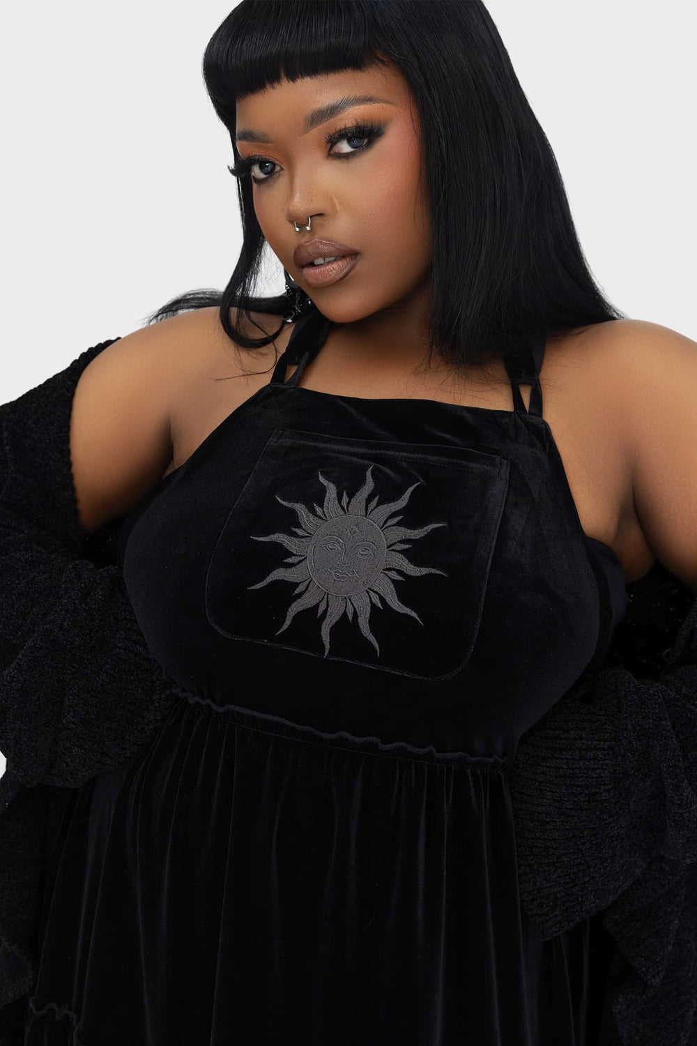 Ascended Maxi Pinafore Dress Killstar