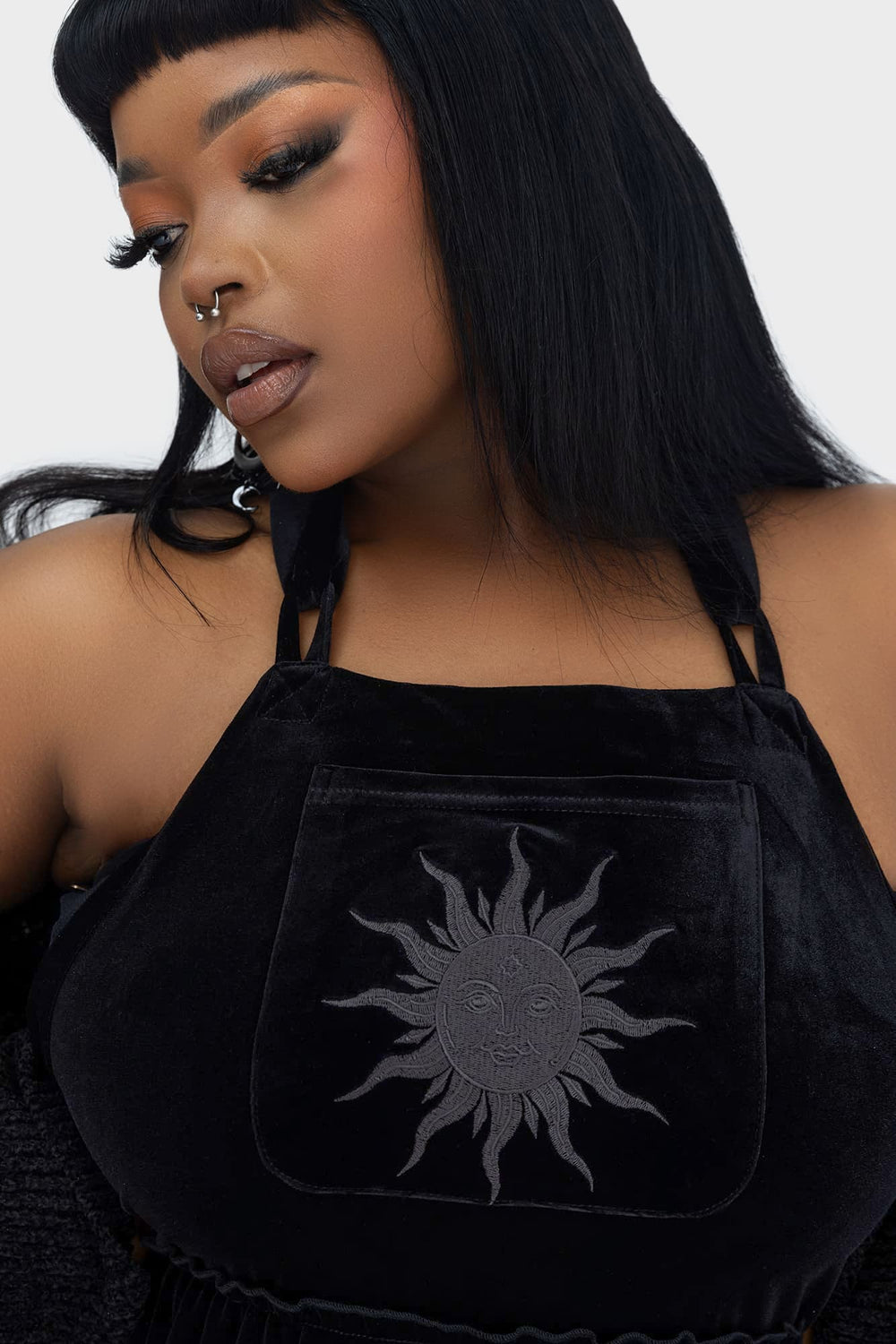 Ascended Maxi Pinafore Dress Killstar