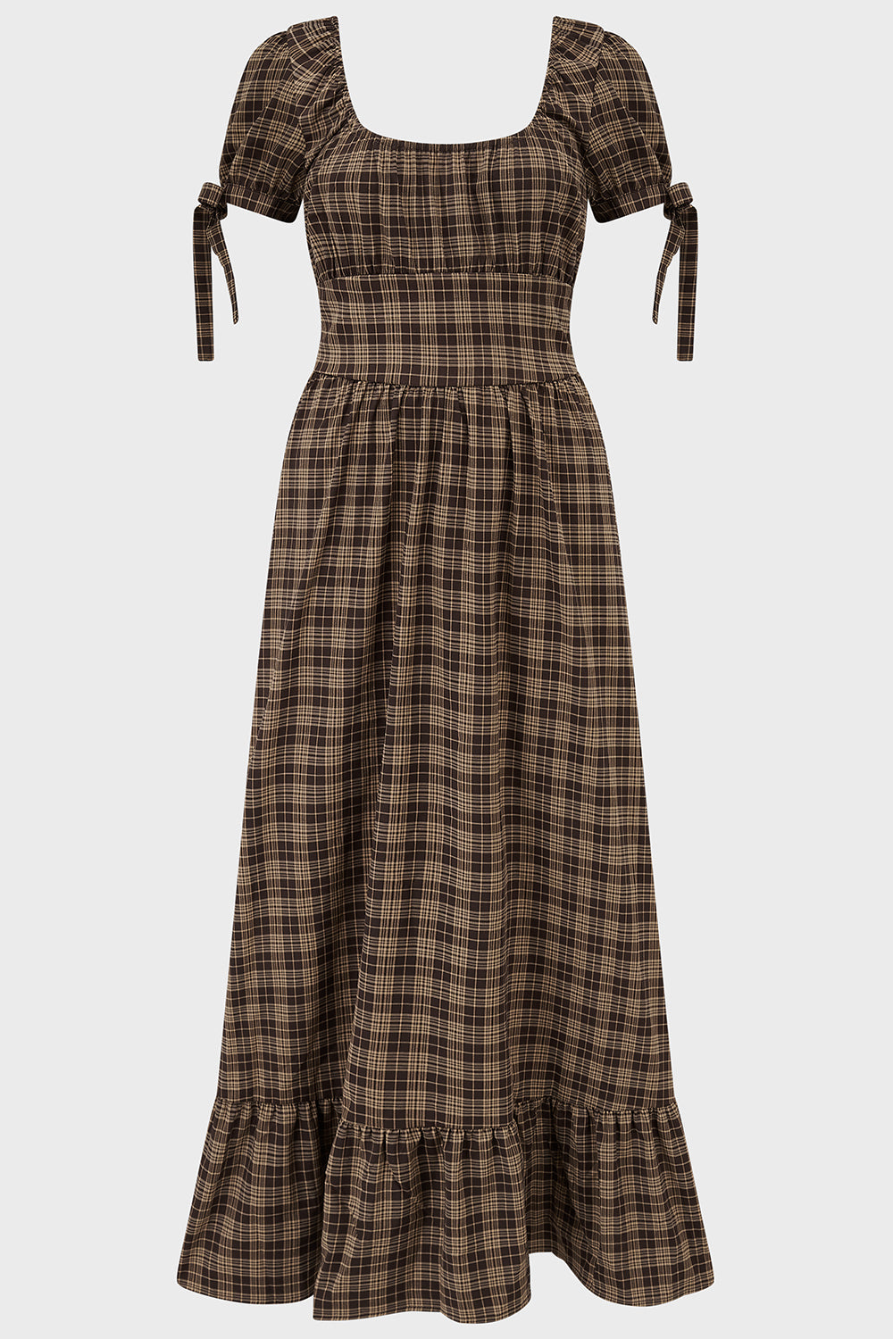 Grim Gretchen Dress [BROWN TARTAN] Killstar