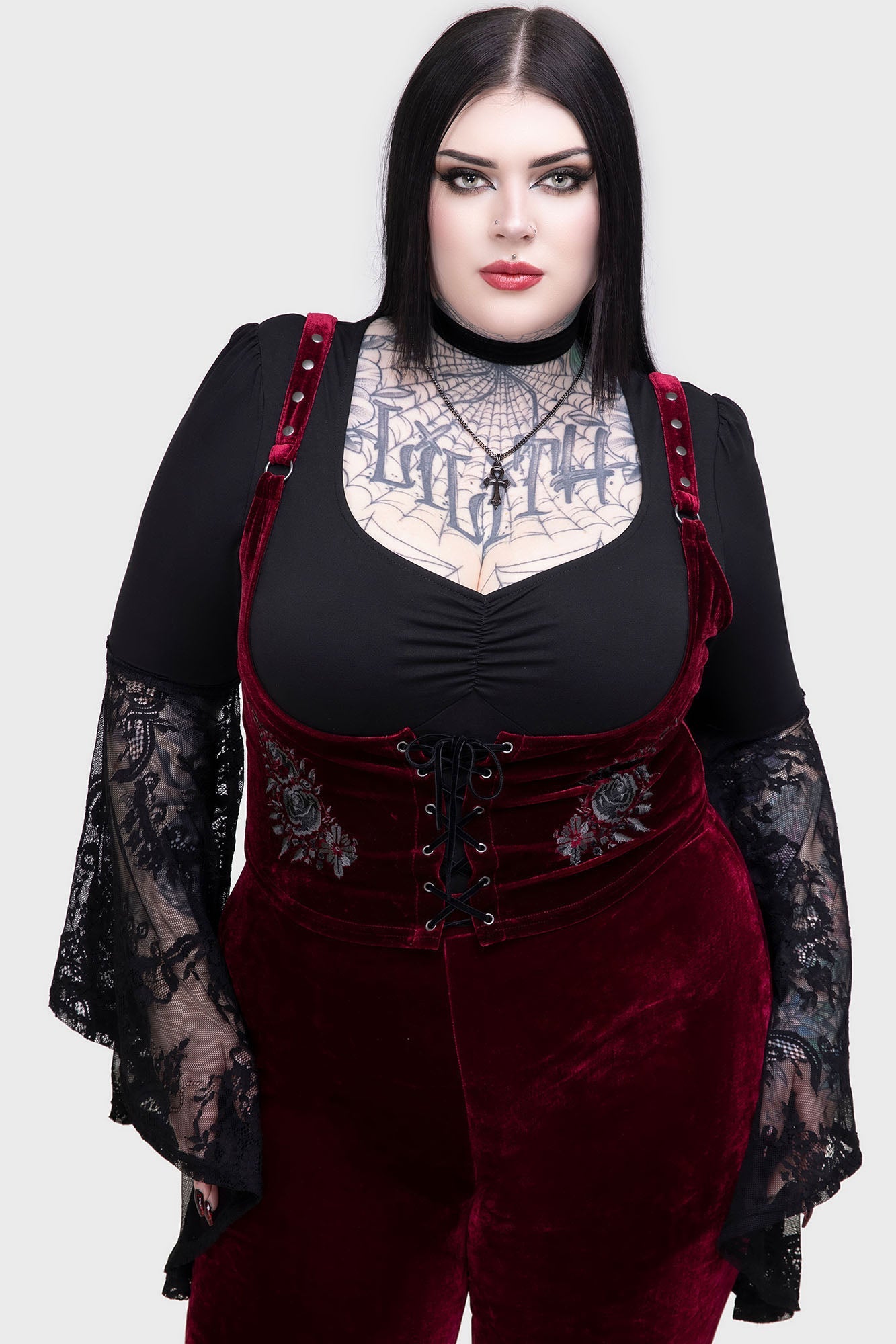 A Devil's Rose Underbust Corset Top Killstar