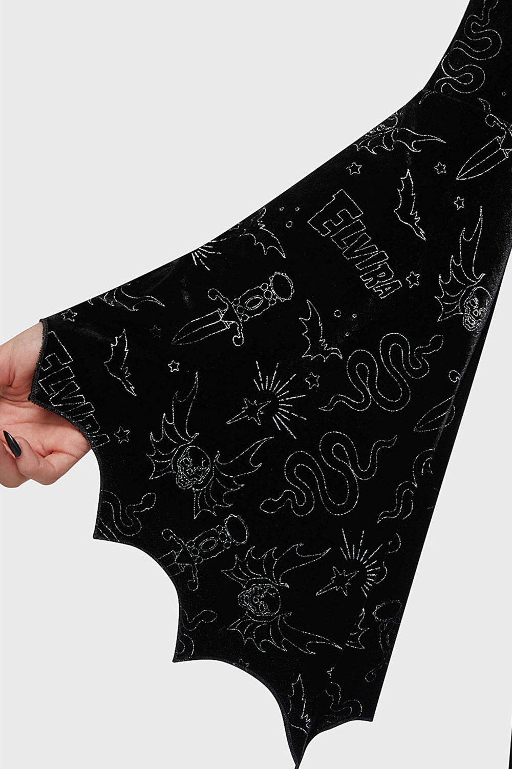 Yours Cruelly Bat Sleeve Top Killstar