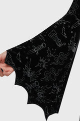 Yours Cruelly Bat Sleeve Top Killstar