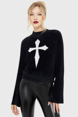 Dead Romantic Sweater [BLACK/WHITE] Killstar