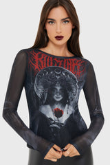 Grimalkins Glass Mesh Top Killstar