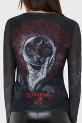 Grimalkins Glass Mesh Top Killstar