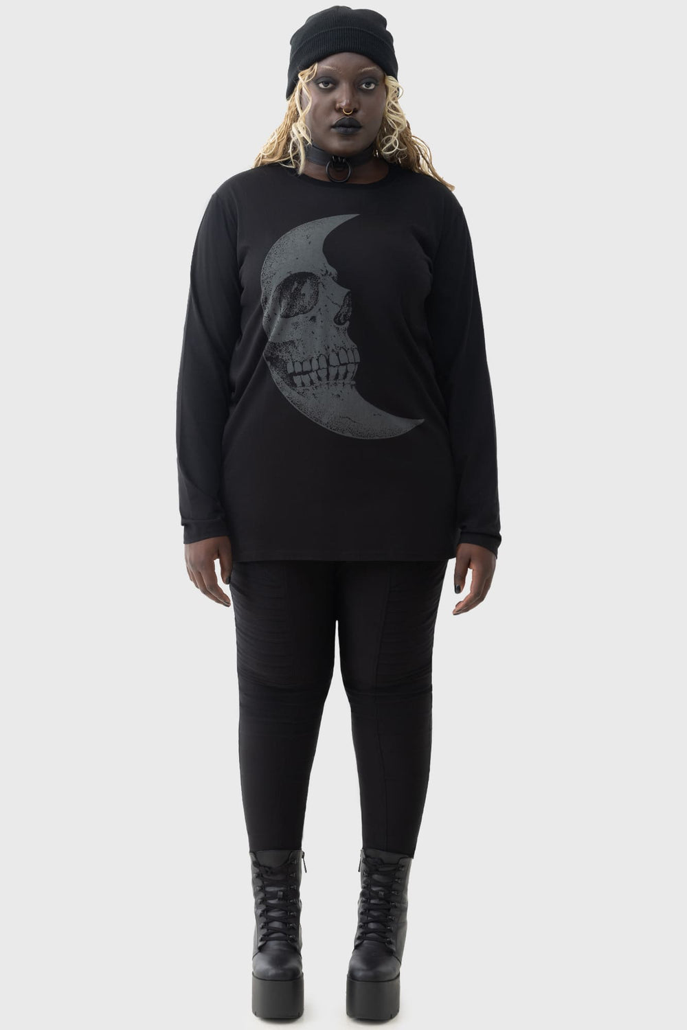 Lunar Crescent Long Sleeve Top Killstar
