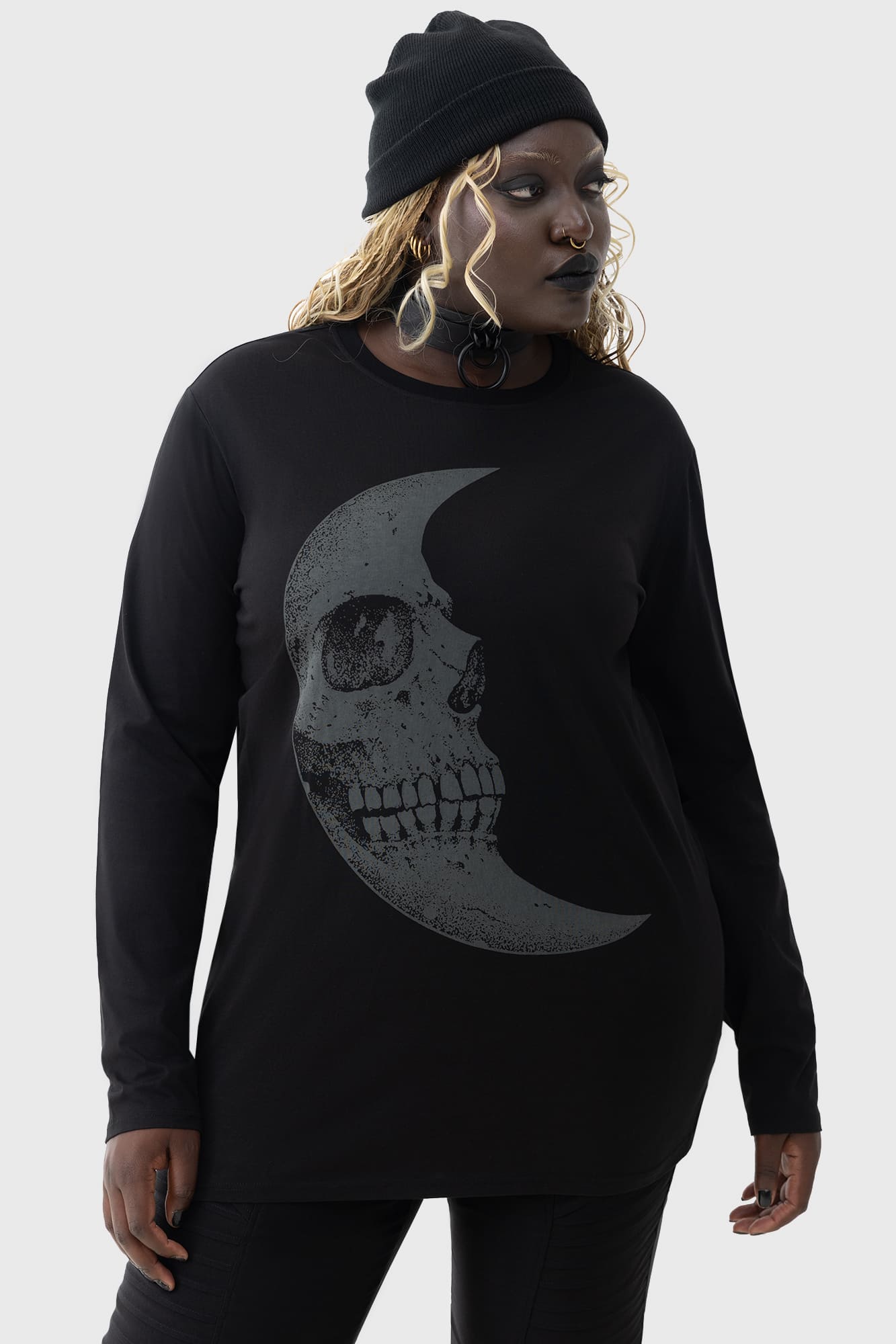Lunar Crescent Long Sleeve Top Killstar