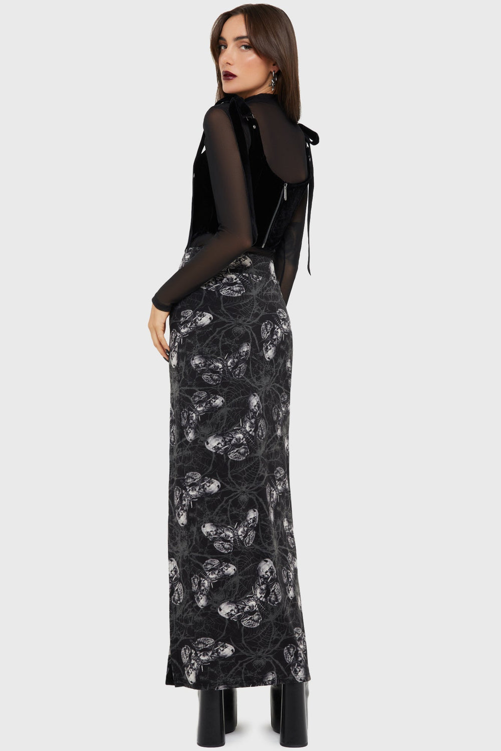 Spidrasica's Web Maxi Skirt Killstar