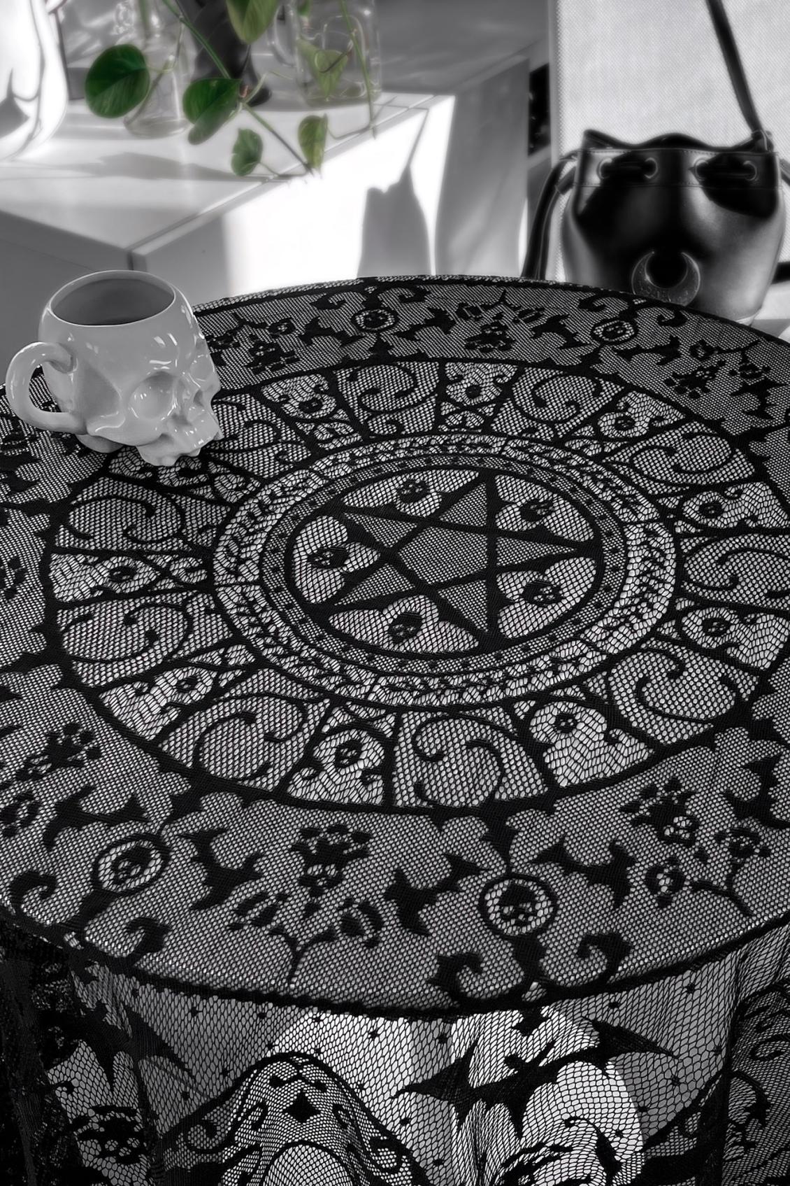 Homeware Bedding &amp; Cushions | Killstar Asra Lace Tablecloth
