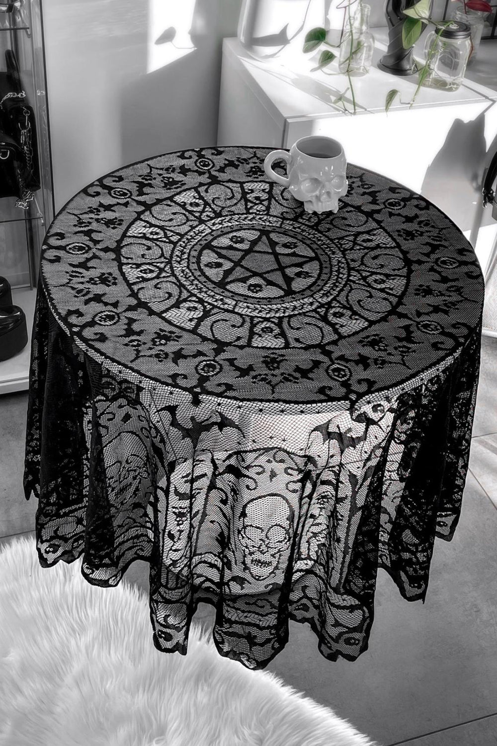 Homeware Bedding &amp; Cushions | Killstar Asra Lace Tablecloth