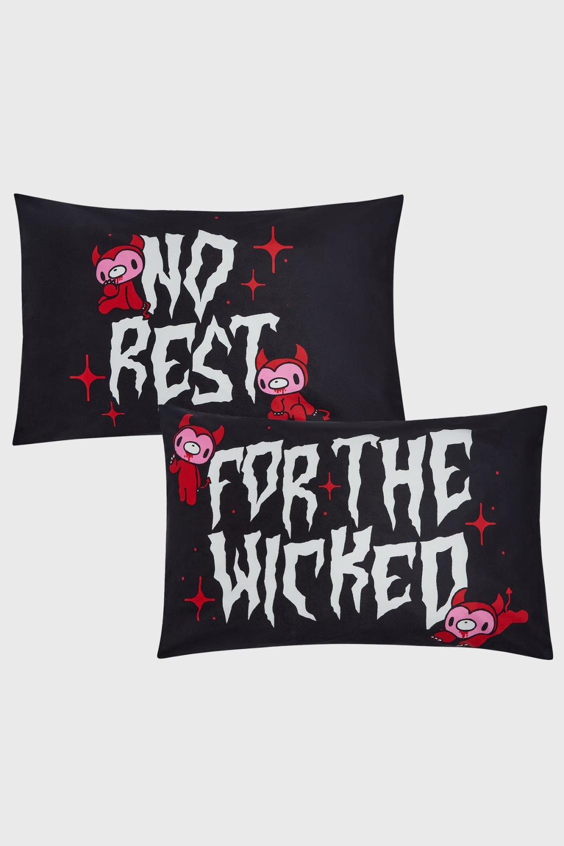 Homeware Bedding &amp; Cushions | Killstar Gloomy Bear Pillowcases Set