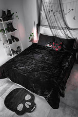 Homeware Bedding &amp; Cushions | Killstar Jet Velvet Comforter