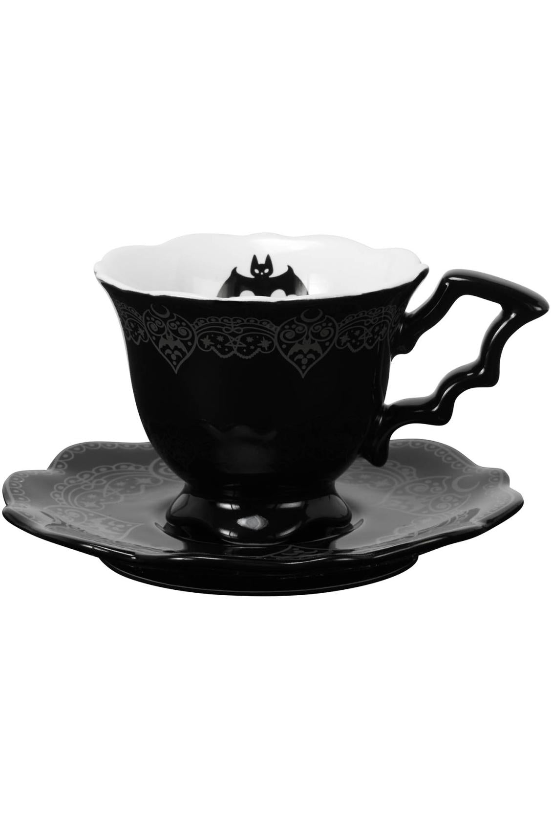 Homeware Cups &amp; Mugs | Killstar After Midnight Tea Cup &amp; Saucer