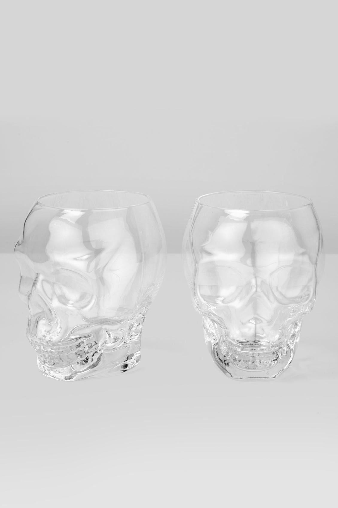 Homeware Cups &amp; Mugs | Killstar Cranium Drinking Glasses [CLEAR]